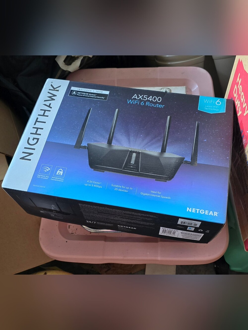 netgear Nighthawk AX5400 WiFi 6 Router - Black & Blue Packaging